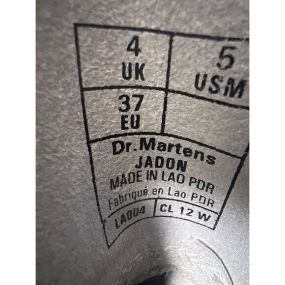 Dr. Martens Jadon White Woman Platform Leather Boots Size EU 37 US 5 US Smooth L - Picture 9 of 13